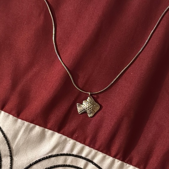 Silver Necklace with Teardrop Pendant - Picture 2 of 4